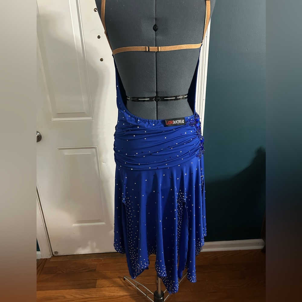 Blue Rhythm Ballroom Dance Dress - Picture 4 of 7